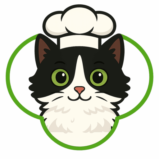 Chagil's Kitchen logo showing Chagil's cat Oreo in a chef's hat in front of a green ribbon